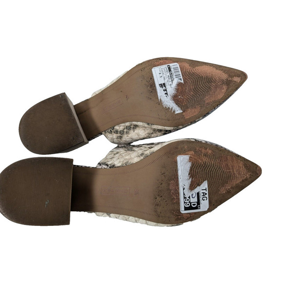 STEVEN NEW YORK Fedor Block Heel Slip On Mules Women’s Snake Print Sandals 8.5 - Picture 11 of 12